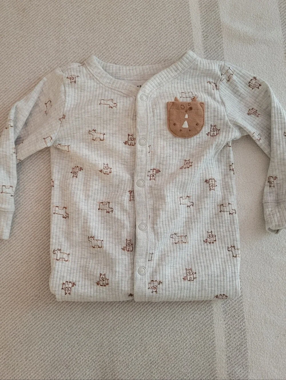 Set Of 3 Pajamas Footed Sleepers Size 6-9 Months